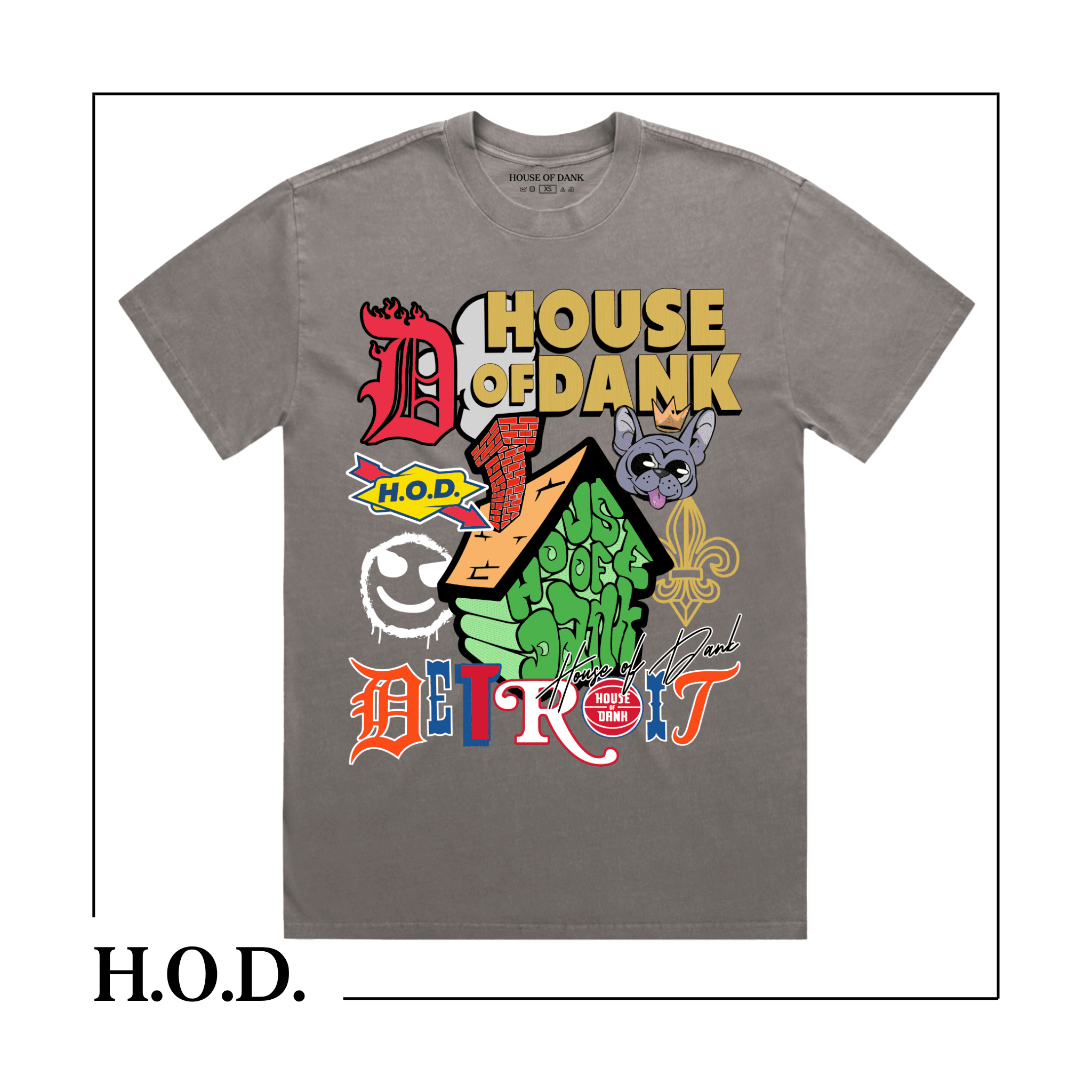 H.O.D. Collage Gray Short Sleeve Tee
