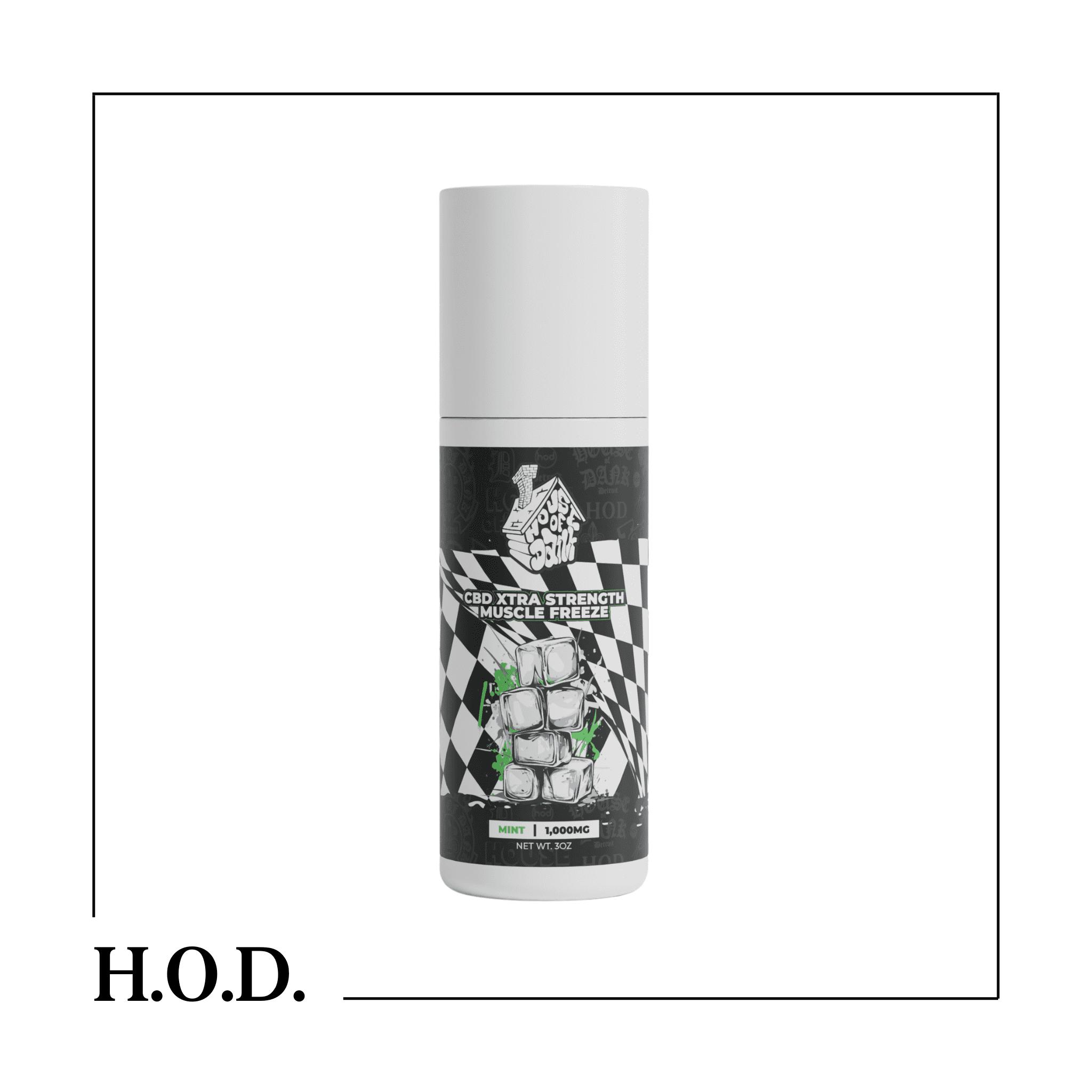 H.O.D. CBD Muscle Freeze  Extra Strength Roll On 1000mg