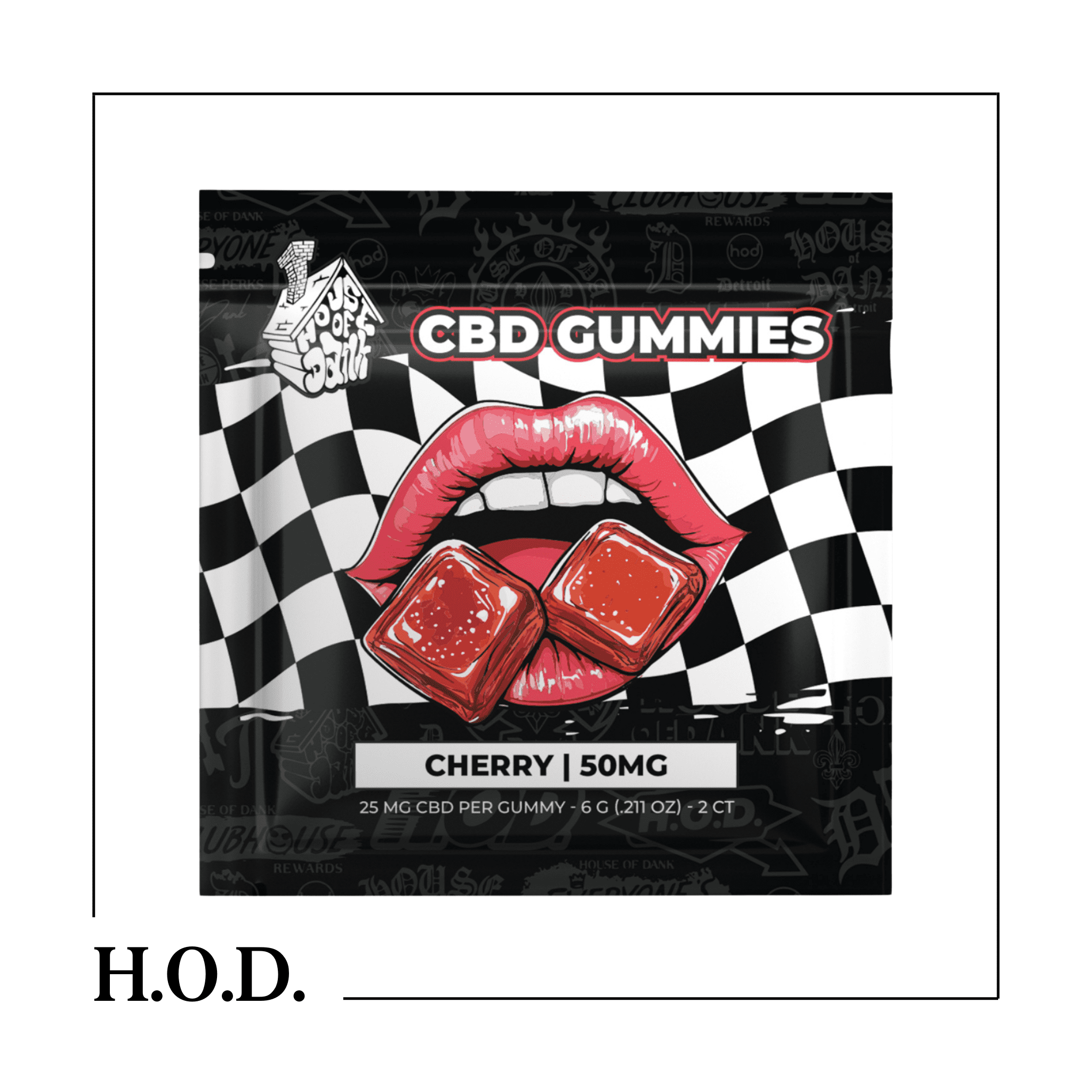 H.O.D. CBD Cherry Gummy 25mg 2ct