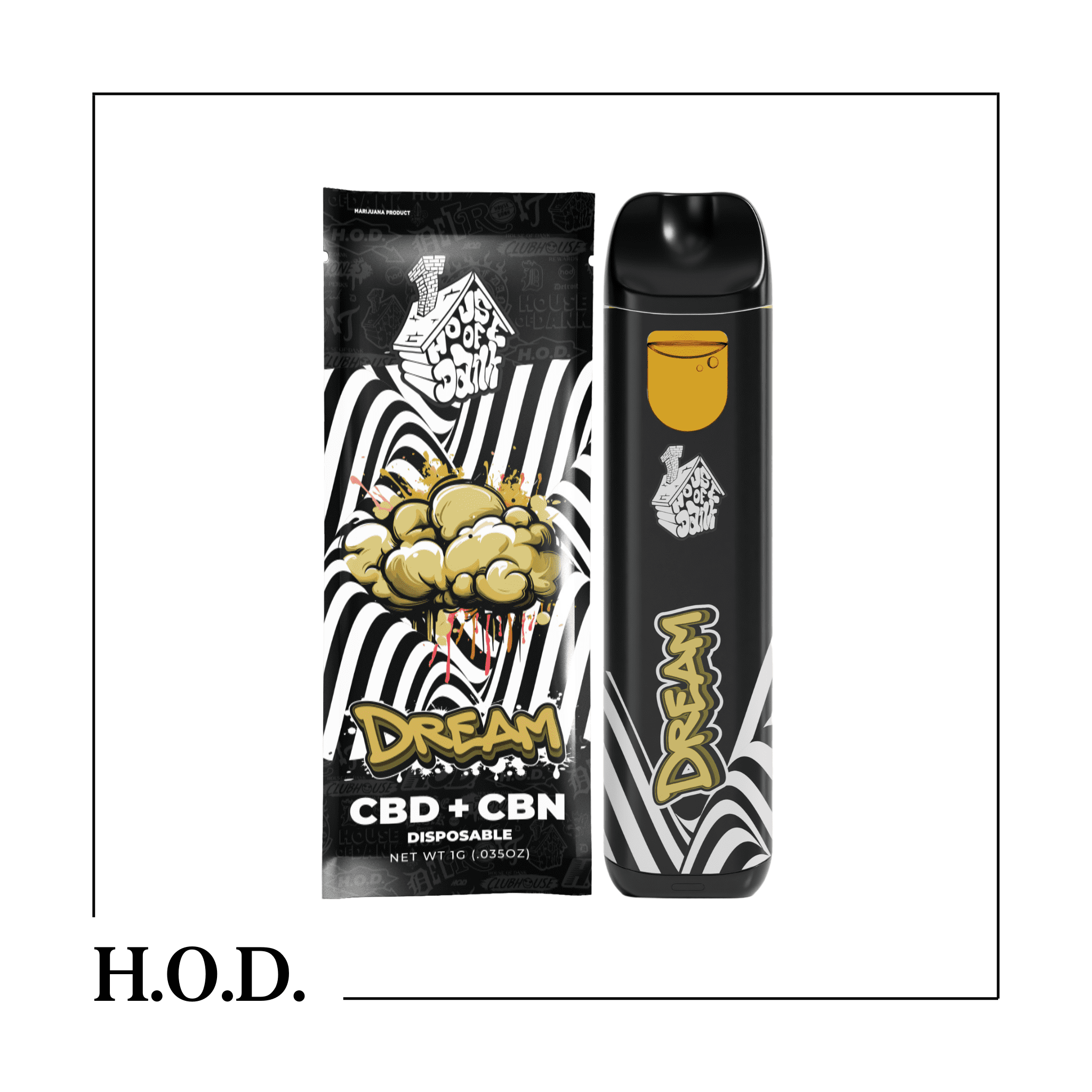 H.O.D. CBD + CBN Dream Disposable 1g