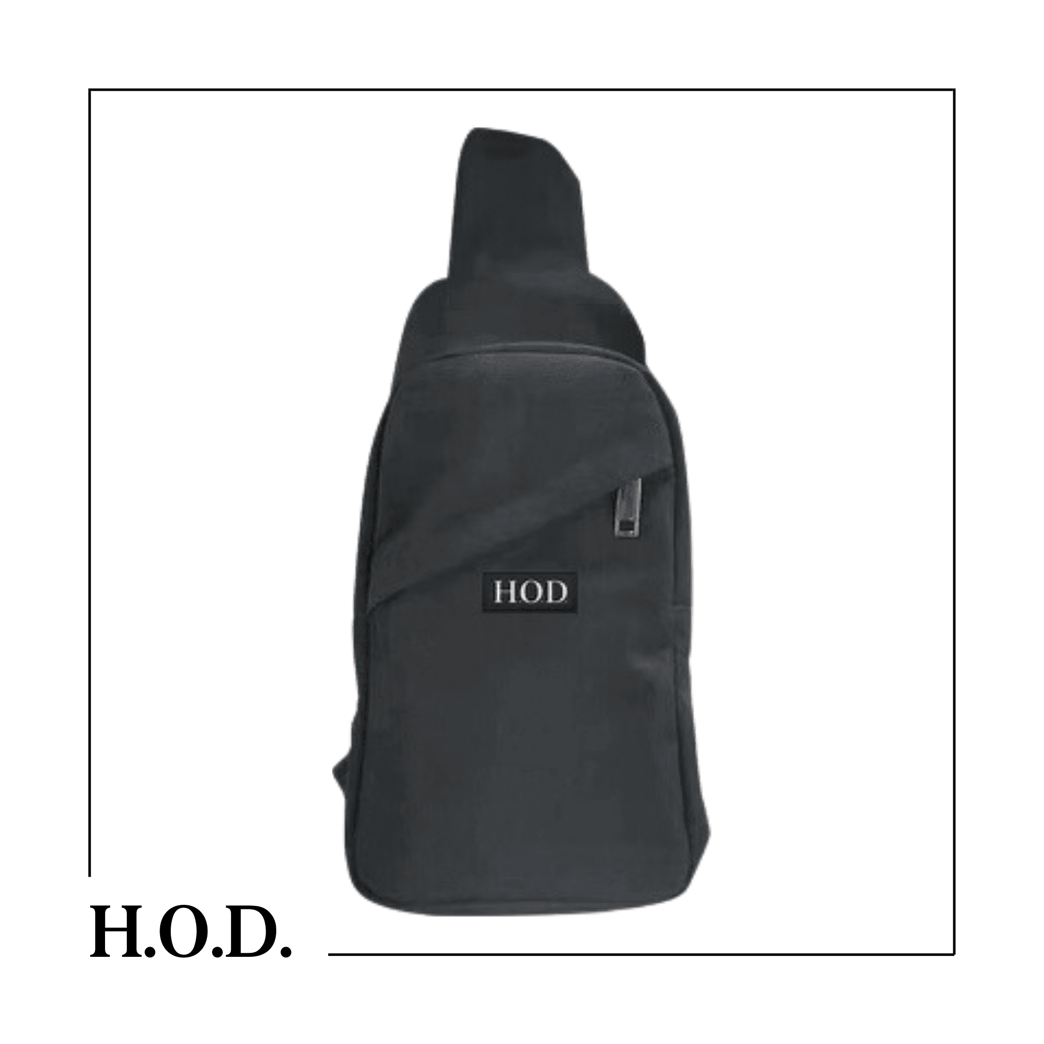H.O.D. Logo Pattern Black Smellproof Cross Body Bag