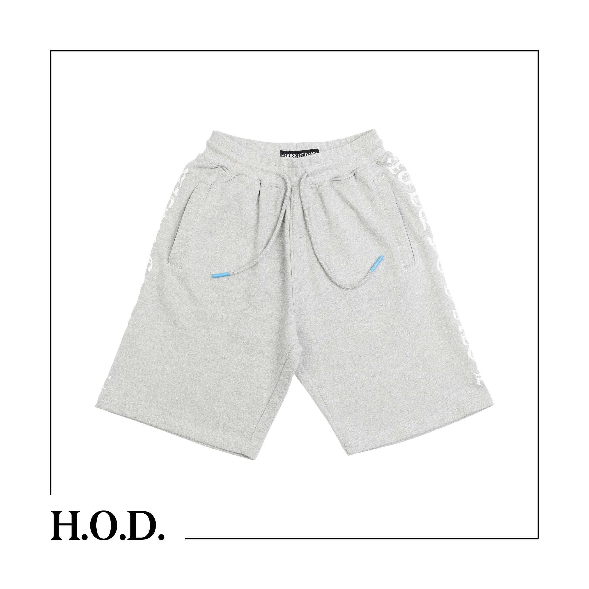 H.O.D. x Tie High Grey Straight Up Shorts XL