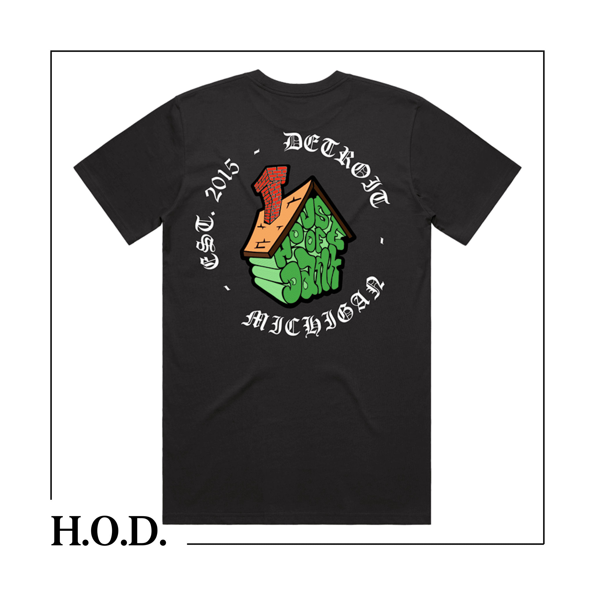 H.O.D. OG House Est. 2015 Black Short Sleeve Tee