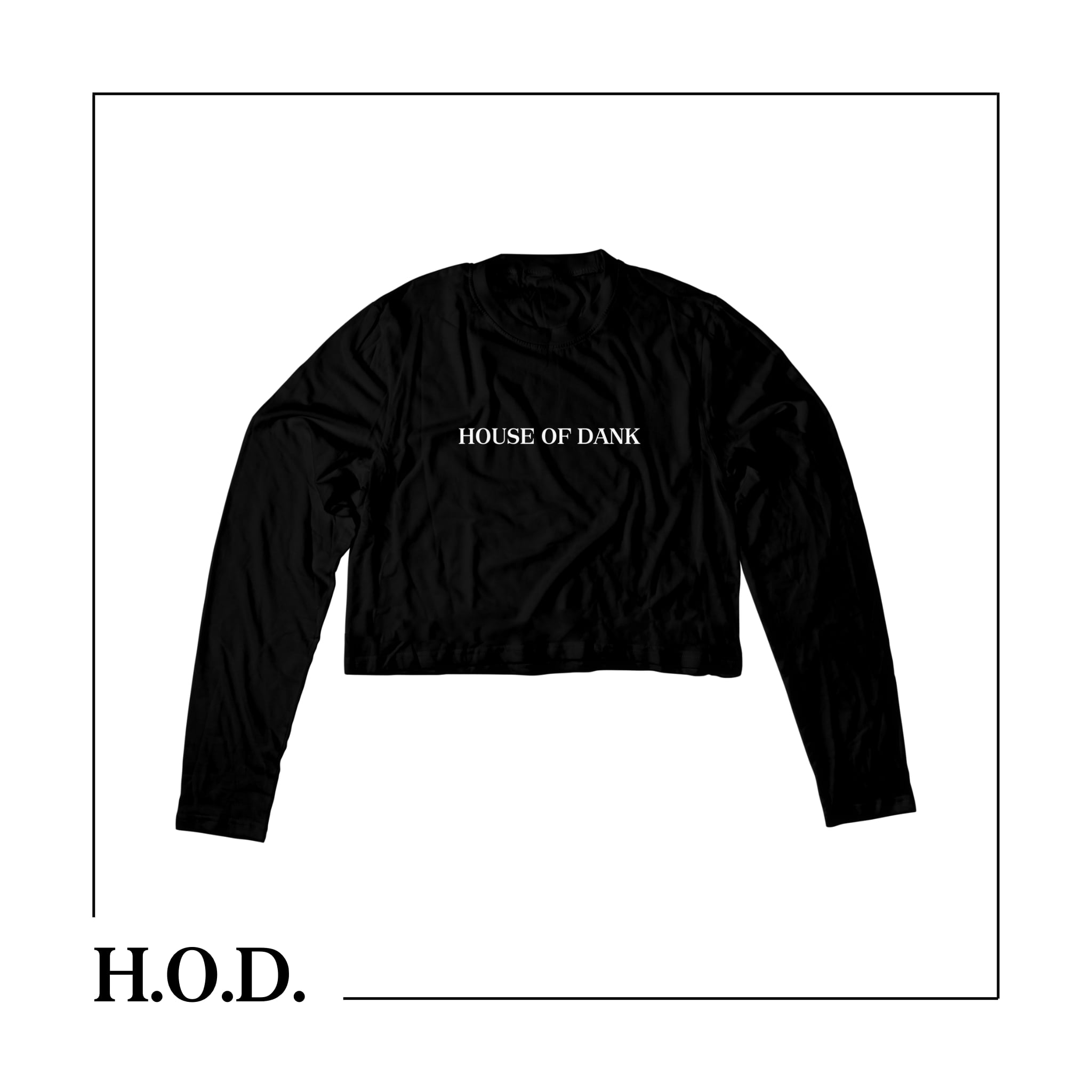 H.O.D. OG x Comfort Black Center  Cropped Long Sleeve Tee