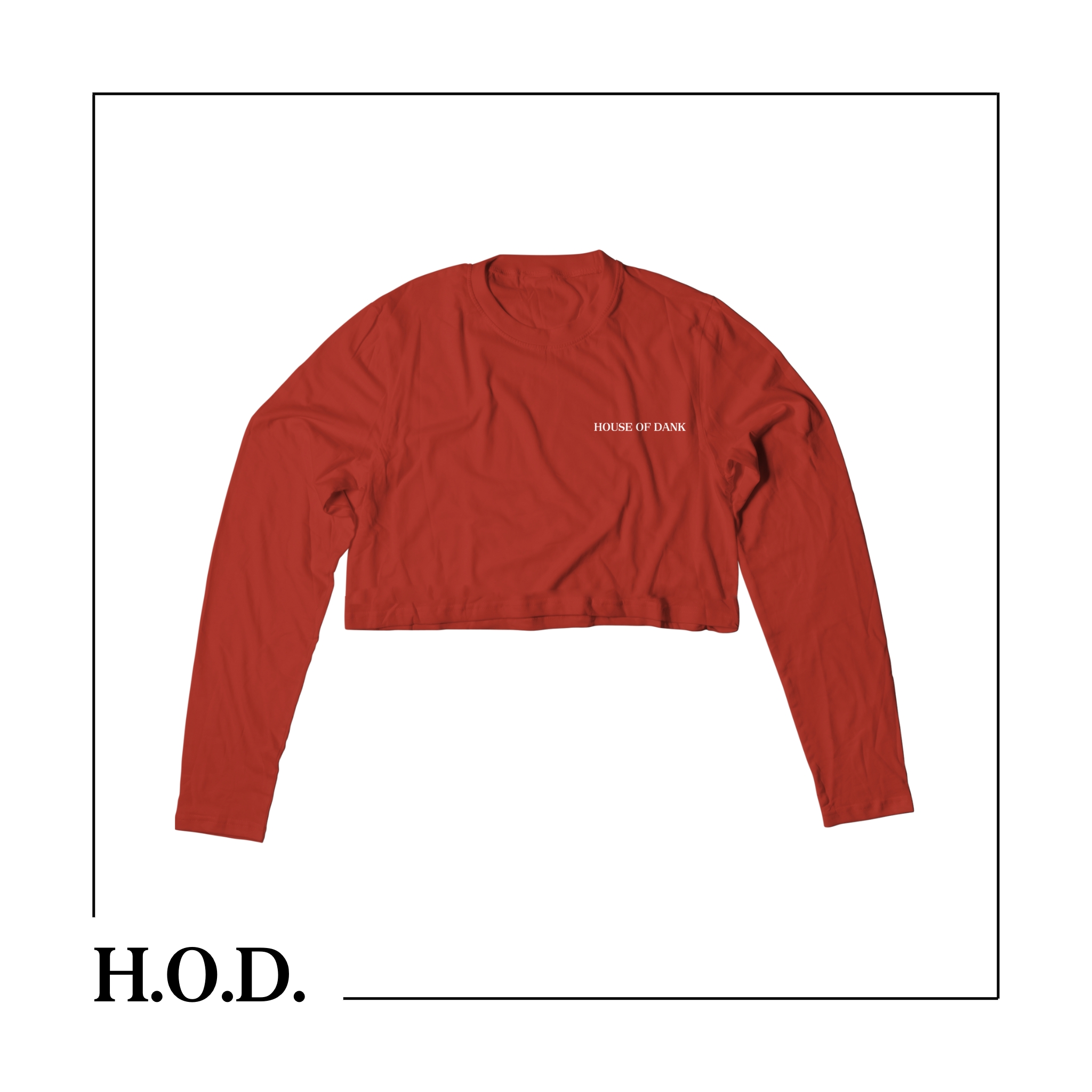 H.O.D. OG x Comfort Red Left Cropped Long Sleeve Tee