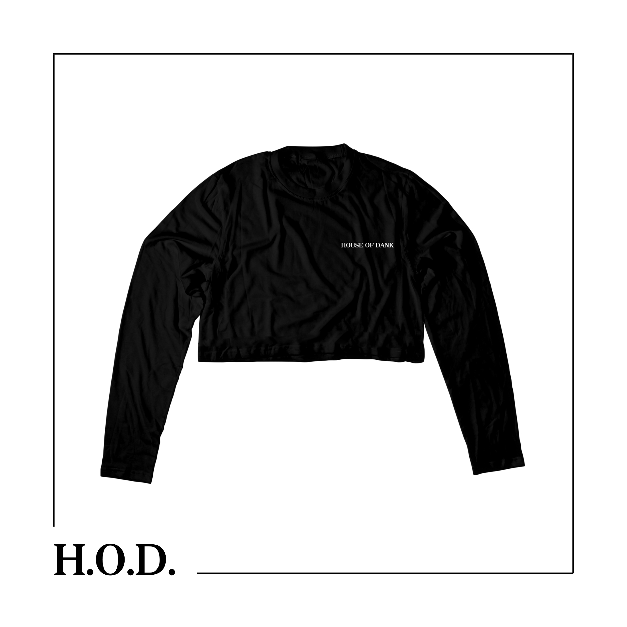 H.O.D. OG x Comfort Black Left Cropped Long Sleeve Tee