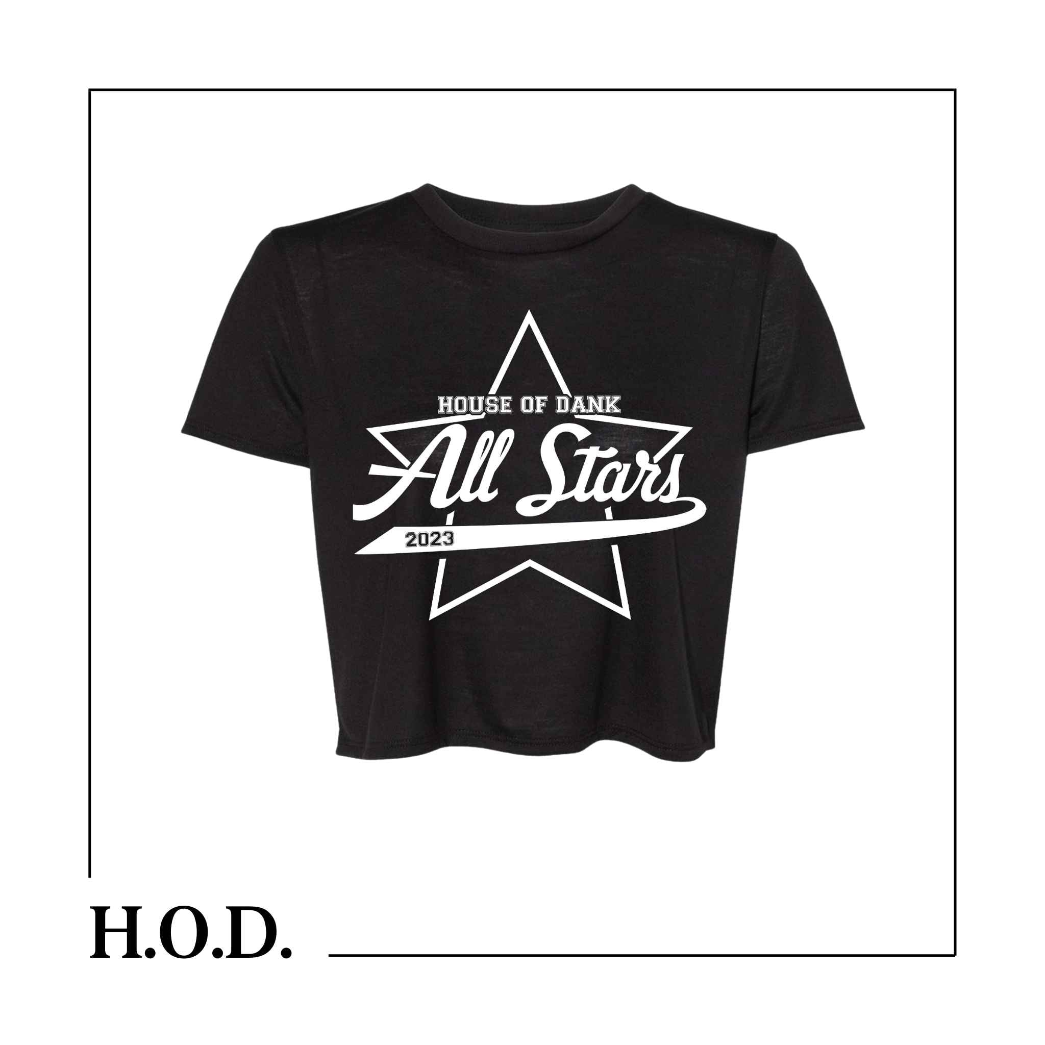 H.O.D. 420 All-Star Black Short Sleeve Crop Tee
