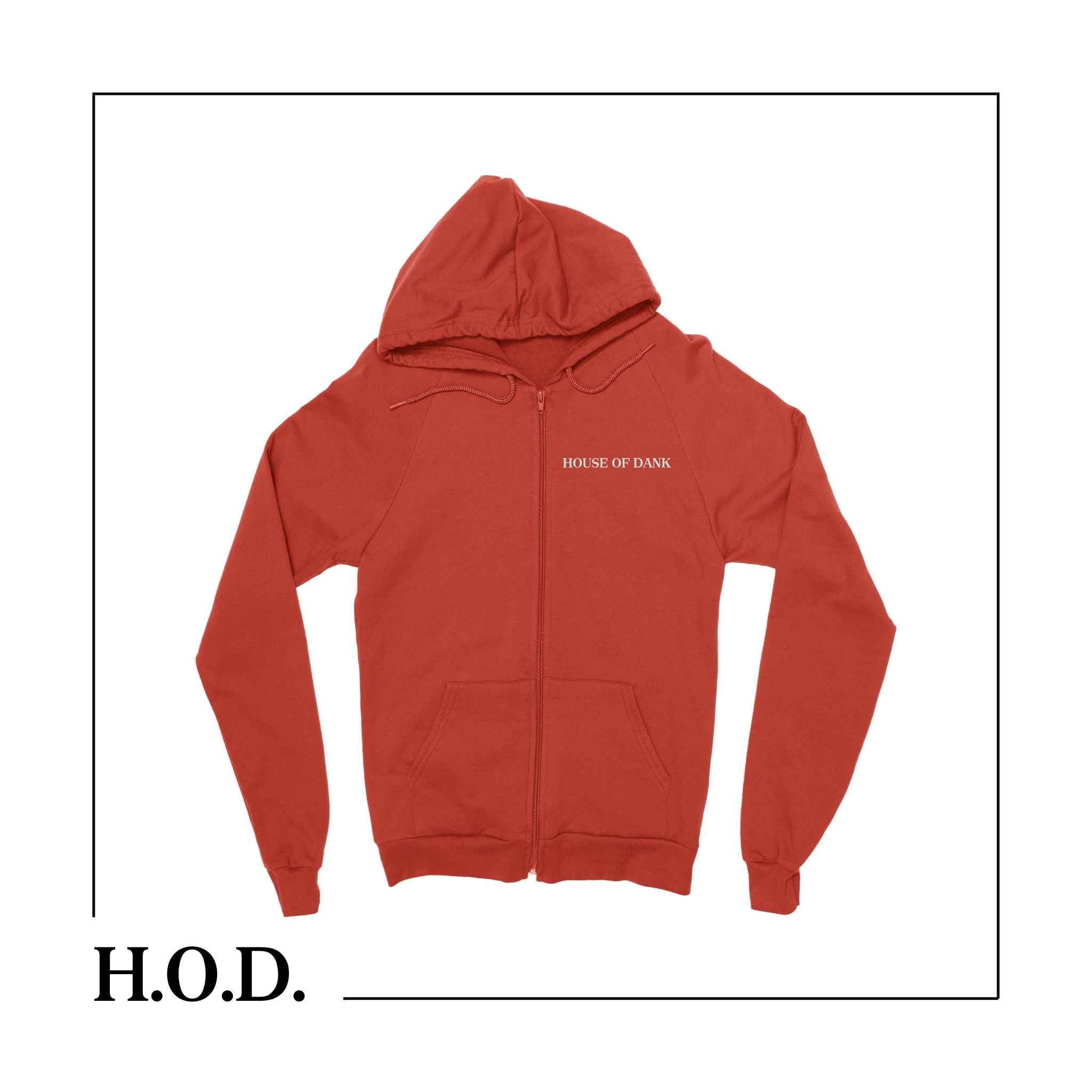 H.O.D. OG x Comfort Red Zip-Up Hoodie
