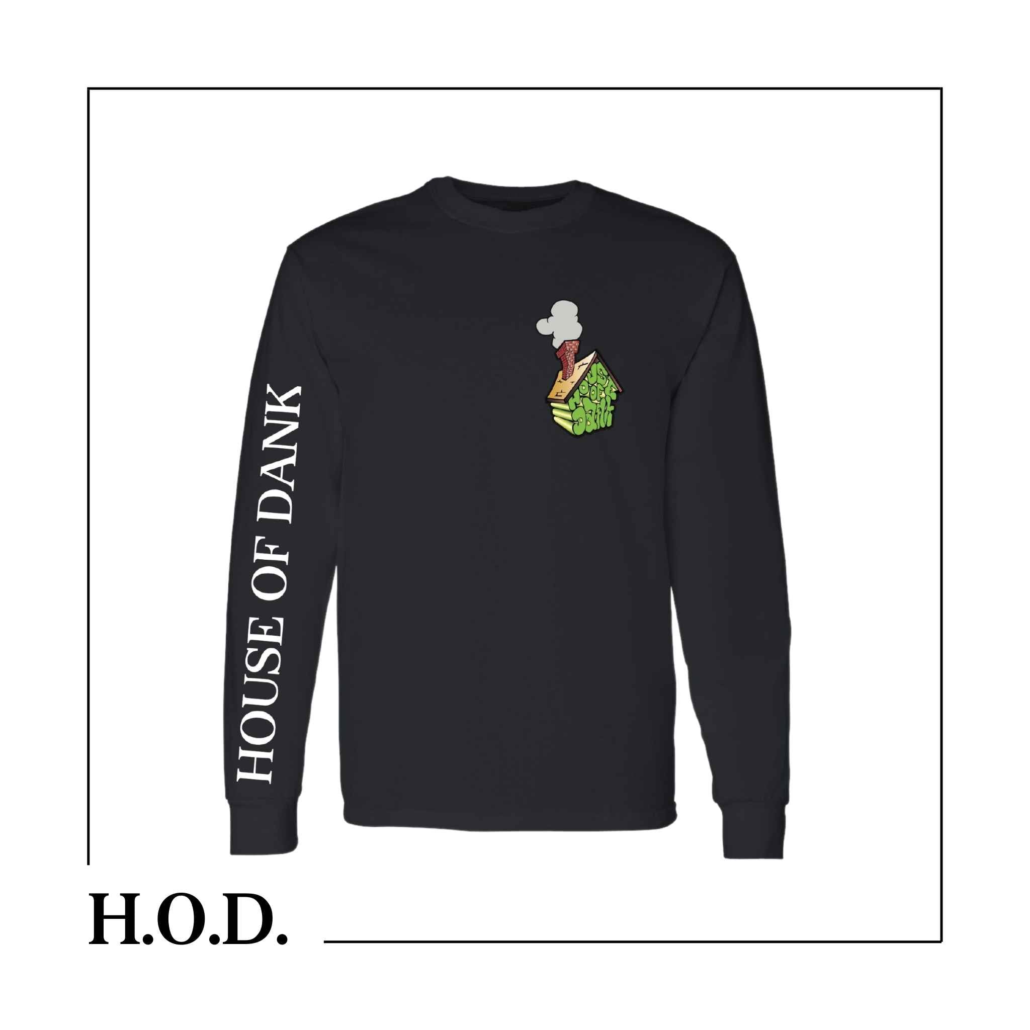 H.O.D. House Icon Black Long Sleeve Tee