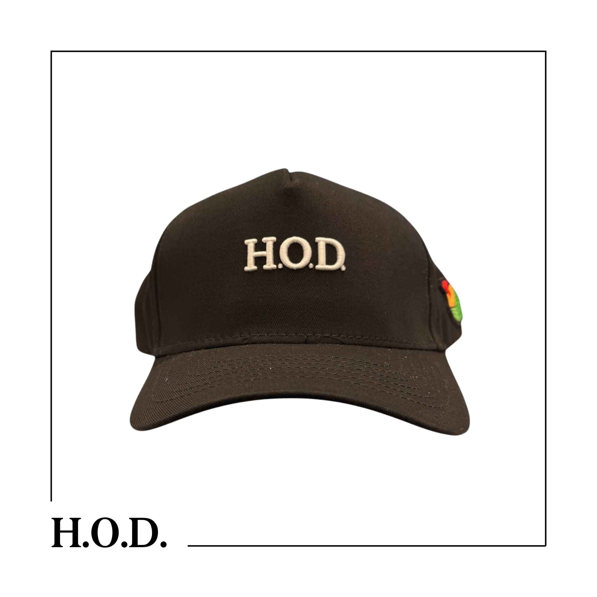 H.O.D. Embroidered Icon & House Black Curved Snapback Hat
