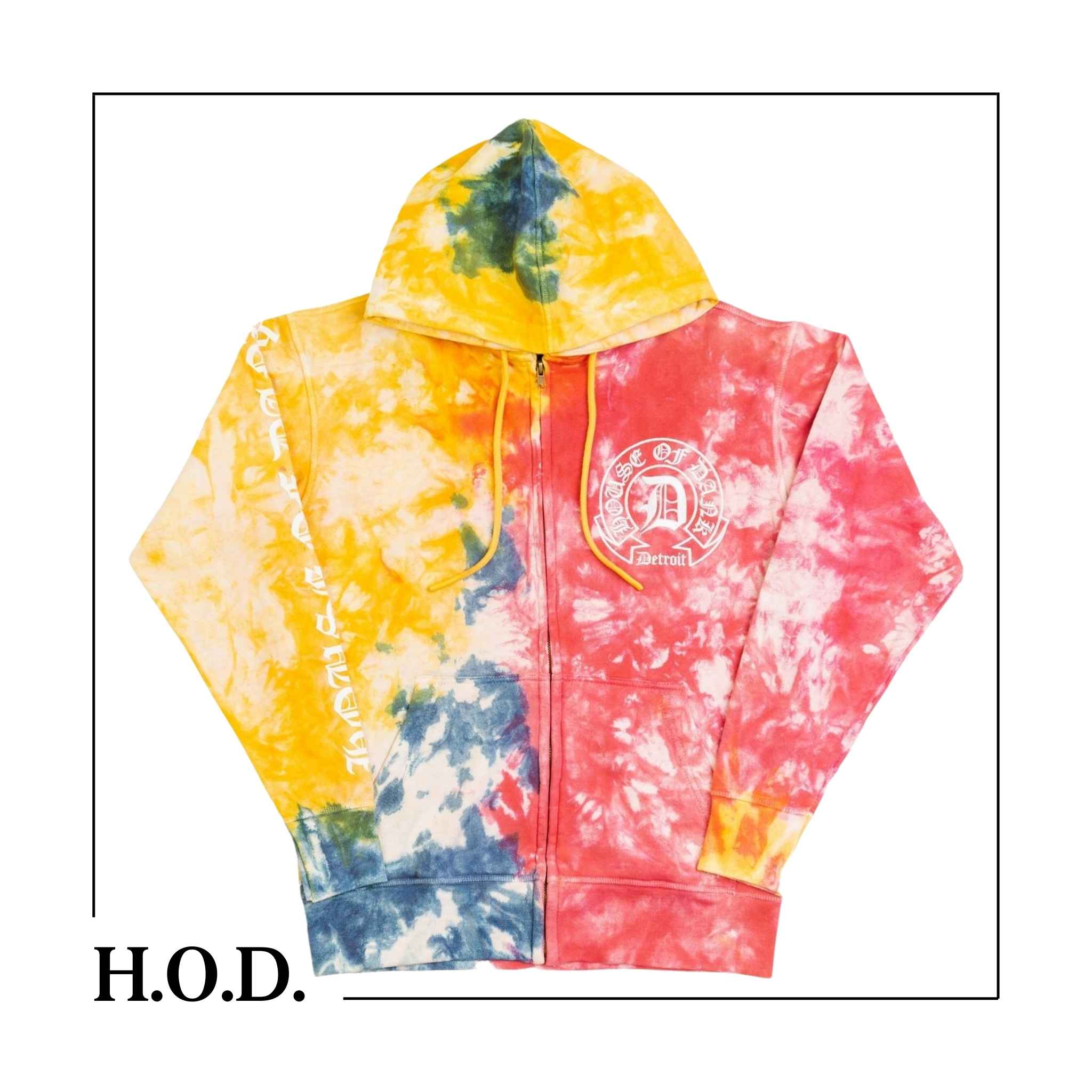 H.O.D. x Tie High Tye Dye Banners Zip Hoodie