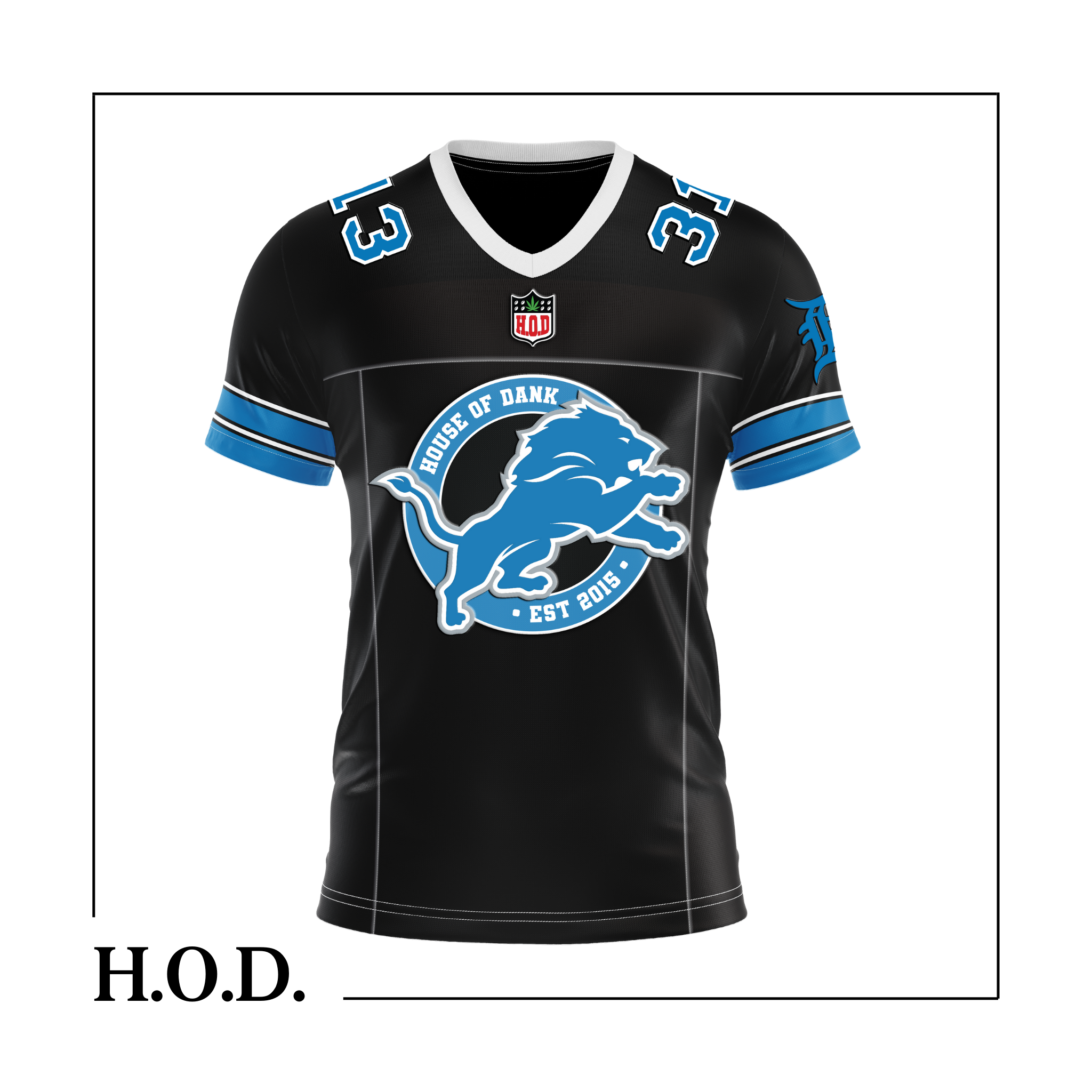 H.O.D. x Detroit Lions Black Jersey S